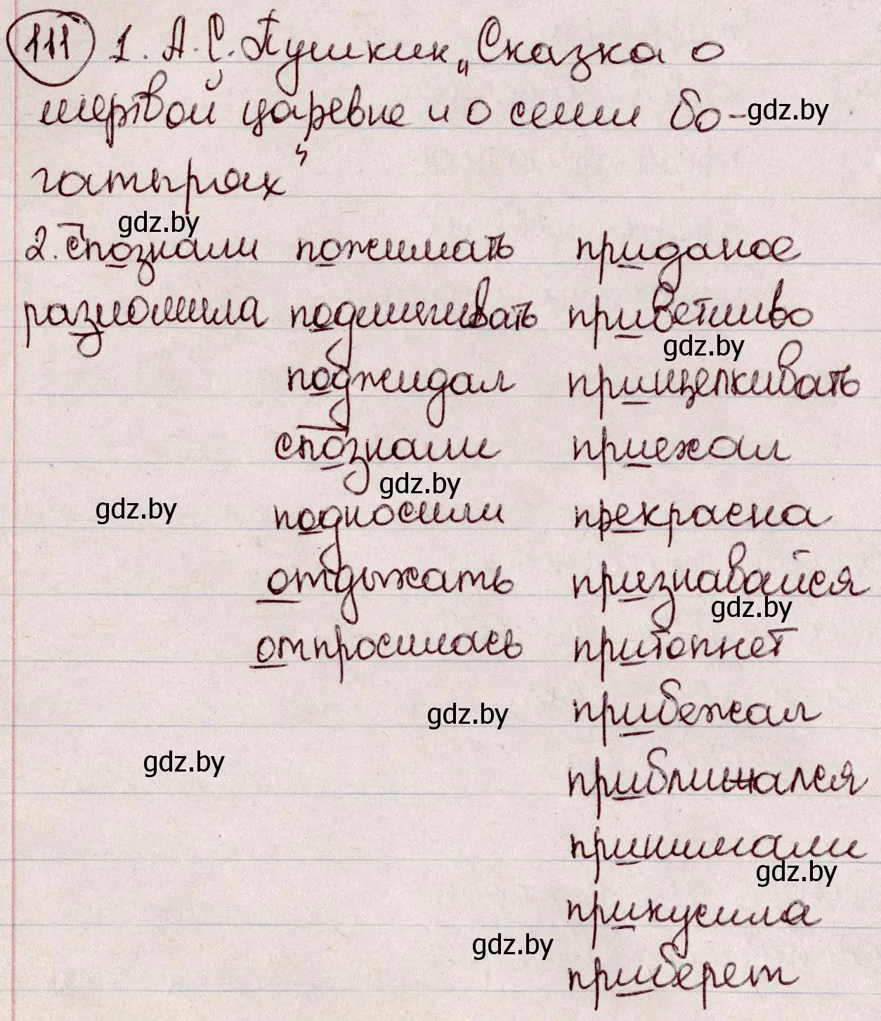 Решение номер 111 (страница 56) гдз по русскому языку 6 класс Мурина, Игнатович, учебник