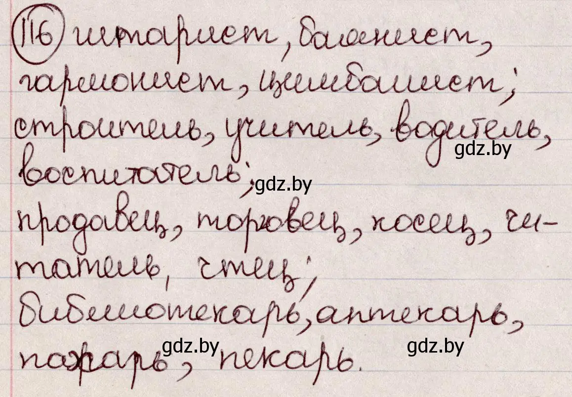 Решение номер 116 (страница 59) гдз по русскому языку 6 класс Мурина, Игнатович, учебник