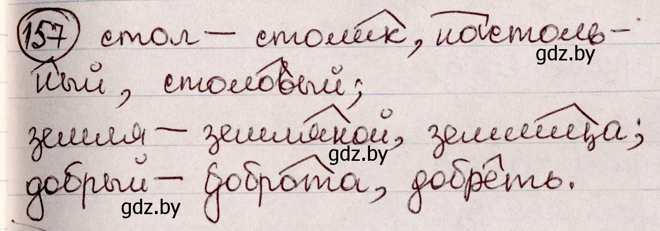 Решение номер 157 (страница 75) гдз по русскому языку 6 класс Мурина, Игнатович, учебник