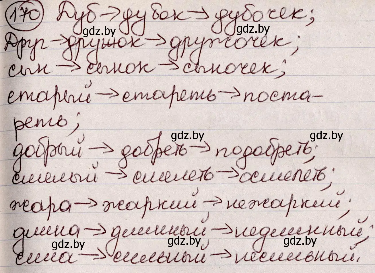 Решение номер 170 (страница 79) гдз по русскому языку 6 класс Мурина, Игнатович, учебник