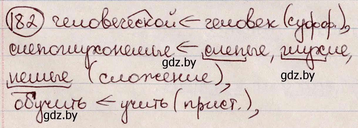 Решение номер 182 (страница 84) гдз по русскому языку 6 класс Мурина, Игнатович, учебник