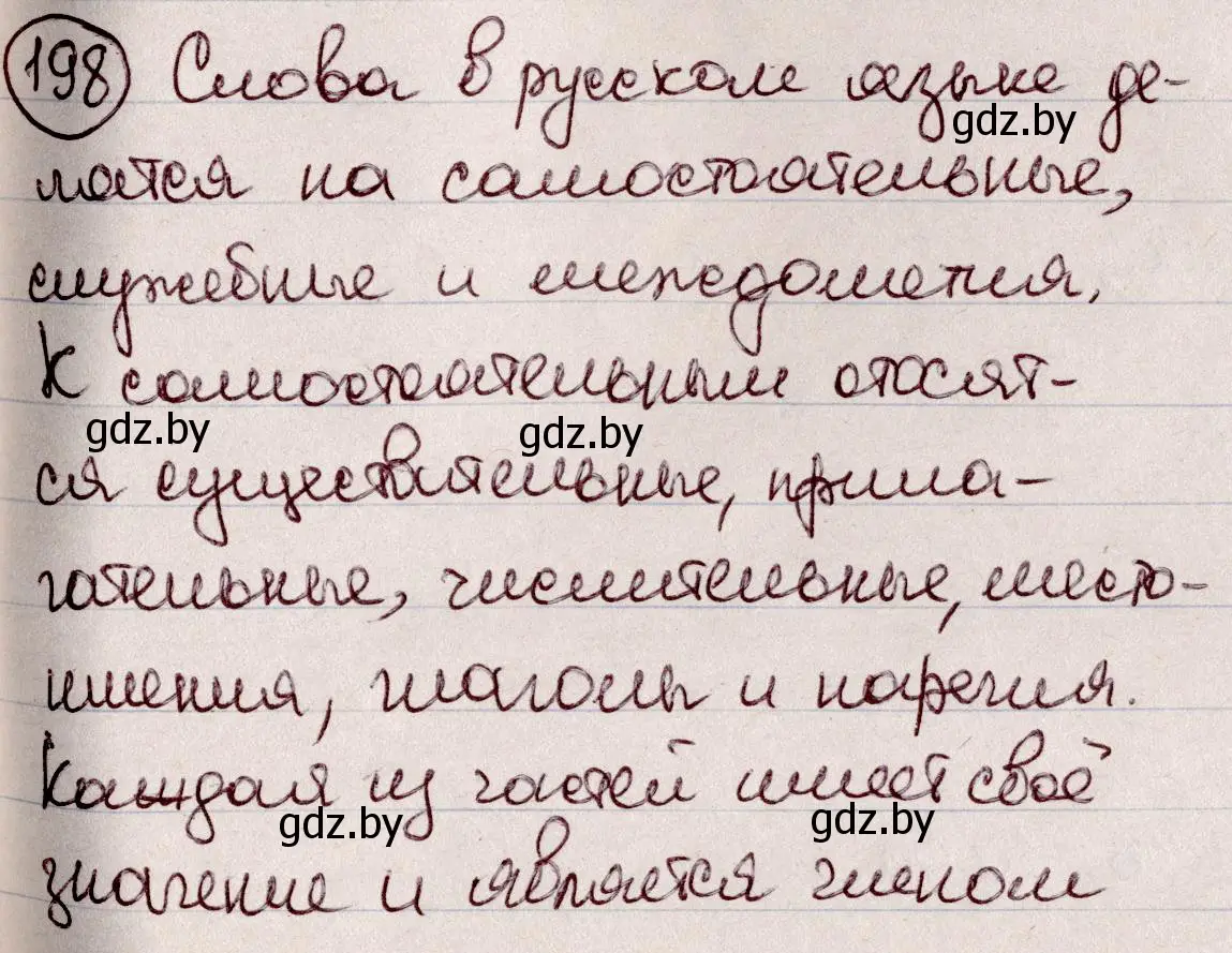 Решение номер 198 (страница 94) гдз по русскому языку 6 класс Мурина, Игнатович, учебник