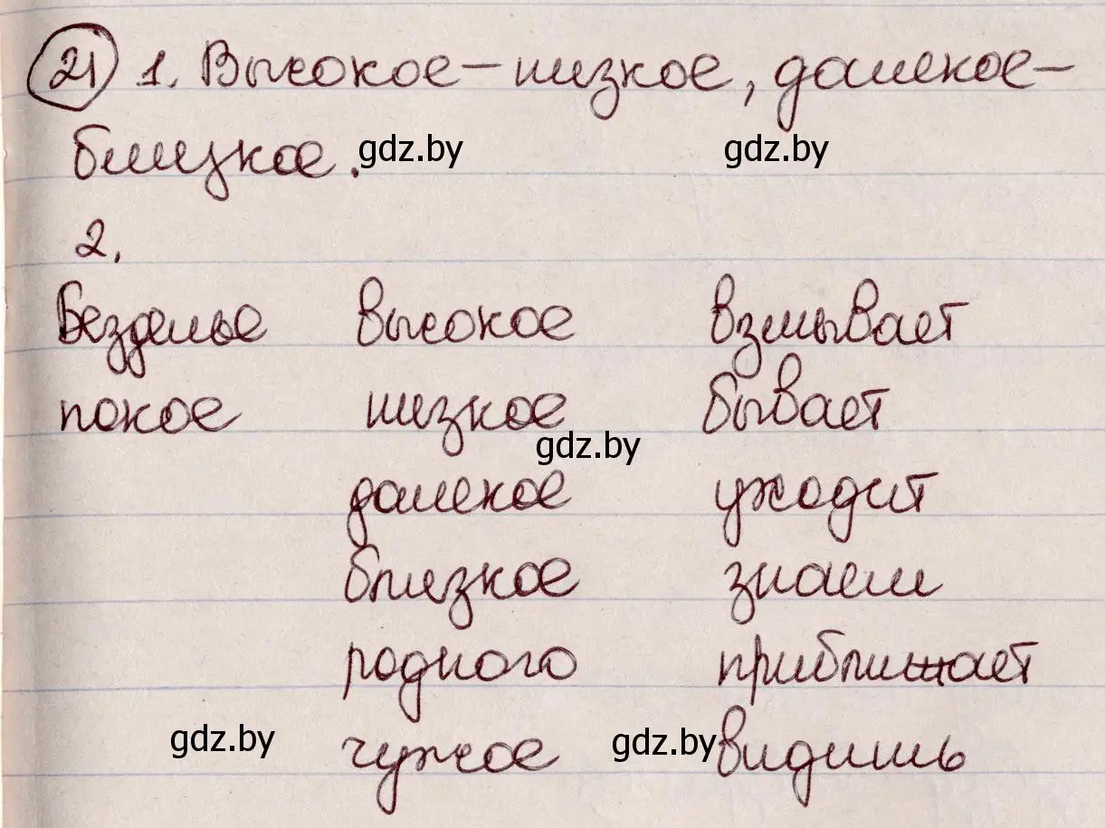 Решение номер 21 (страница 15) гдз по русскому языку 6 класс Мурина, Игнатович, учебник