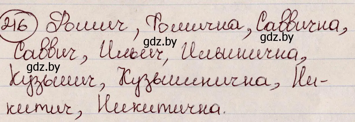 Решение номер 216 (страница 104) гдз по русскому языку 6 класс Мурина, Игнатович, учебник