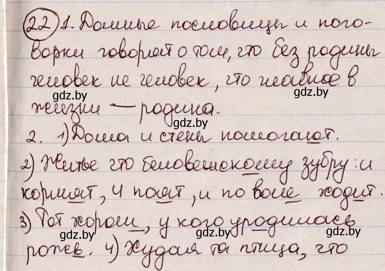 Решение номер 22 (страница 16) гдз по русскому языку 6 класс Мурина, Игнатович, учебник