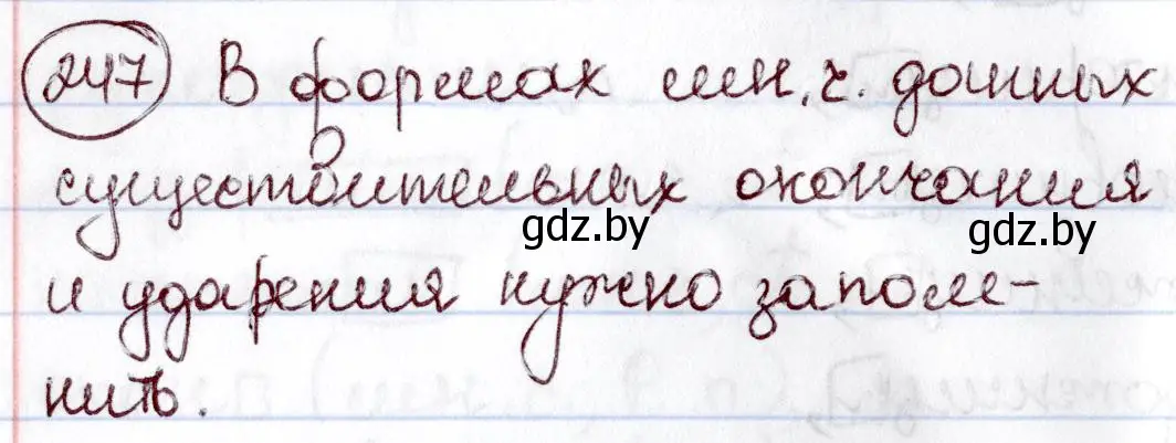 Решение номер 247 (страница 117) гдз по русскому языку 6 класс Мурина, Игнатович, учебник