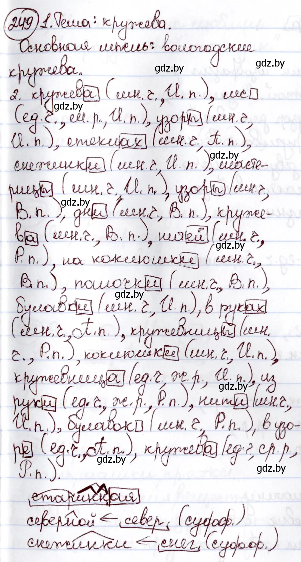 Решение номер 249 (страница 118) гдз по русскому языку 6 класс Мурина, Игнатович, учебник