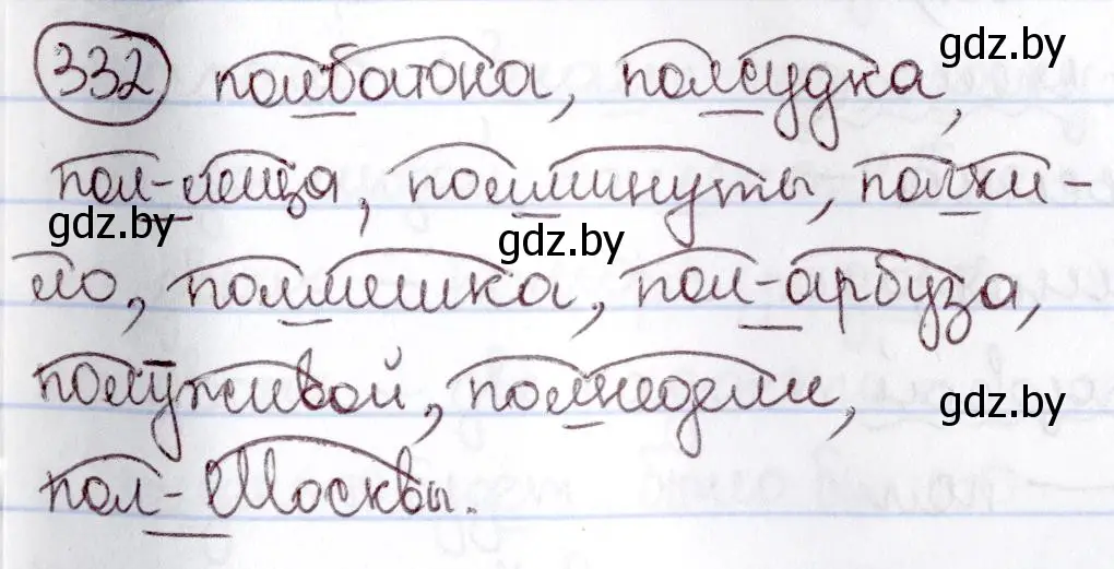 Решение номер 332 (страница 154) гдз по русскому языку 6 класс Мурина, Игнатович, учебник