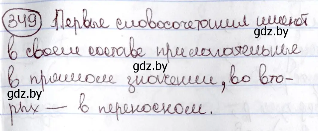 Решение номер 349 (страница 161) гдз по русскому языку 6 класс Мурина, Игнатович, учебник