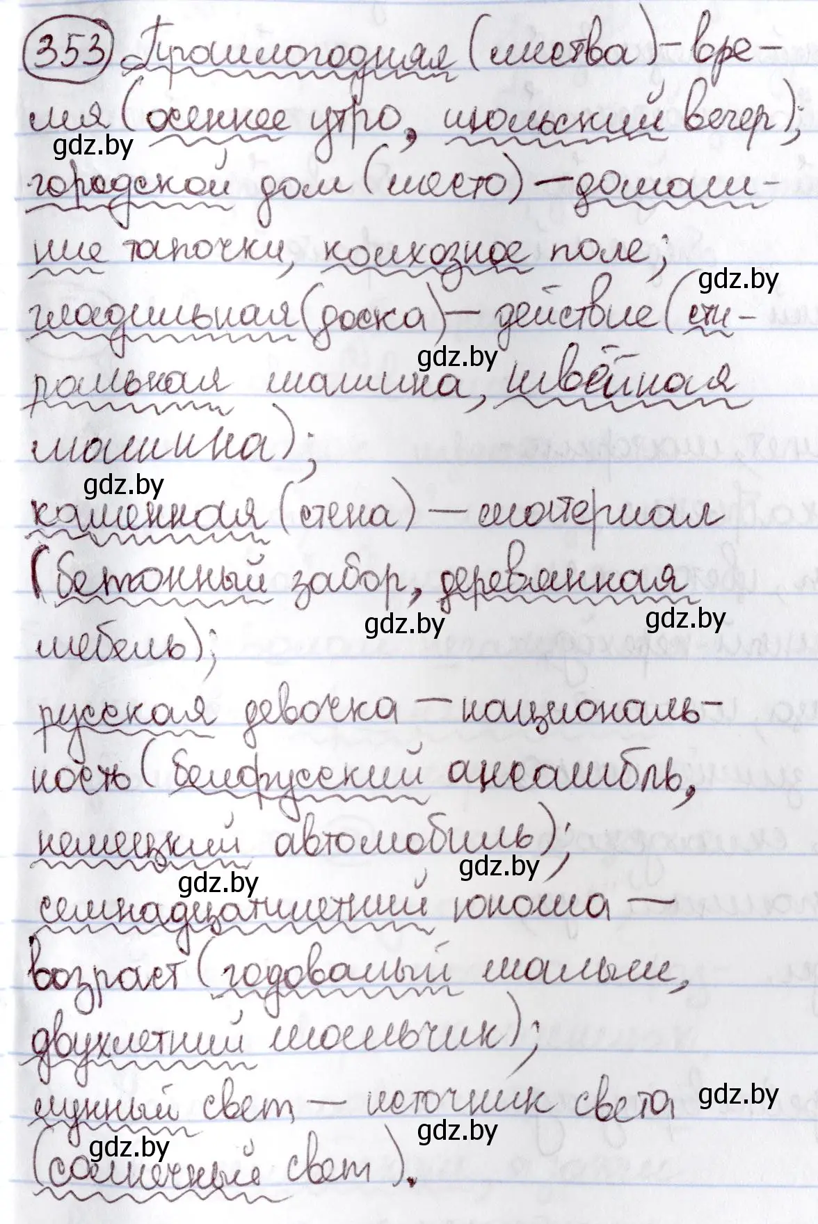 Решение номер 353 (страница 162) гдз по русскому языку 6 класс Мурина, Игнатович, учебник