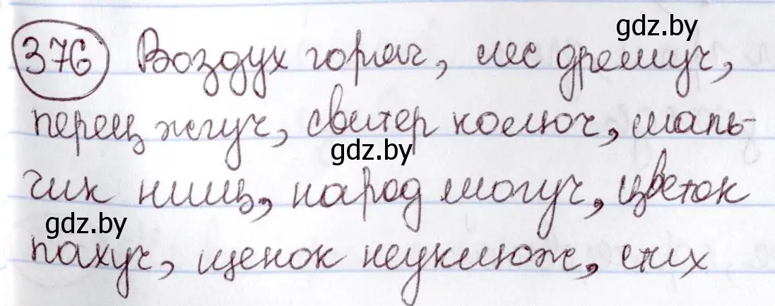 Решение номер 376 (страница 171) гдз по русскому языку 6 класс Мурина, Игнатович, учебник