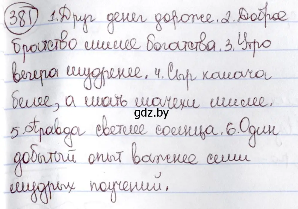 Решение номер 381 (страница 173) гдз по русскому языку 6 класс Мурина, Игнатович, учебник