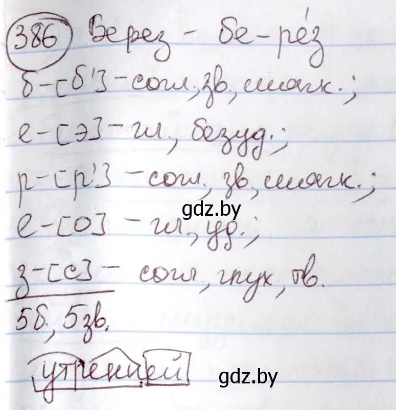 Решение номер 386 (страница 174) гдз по русскому языку 6 класс Мурина, Игнатович, учебник