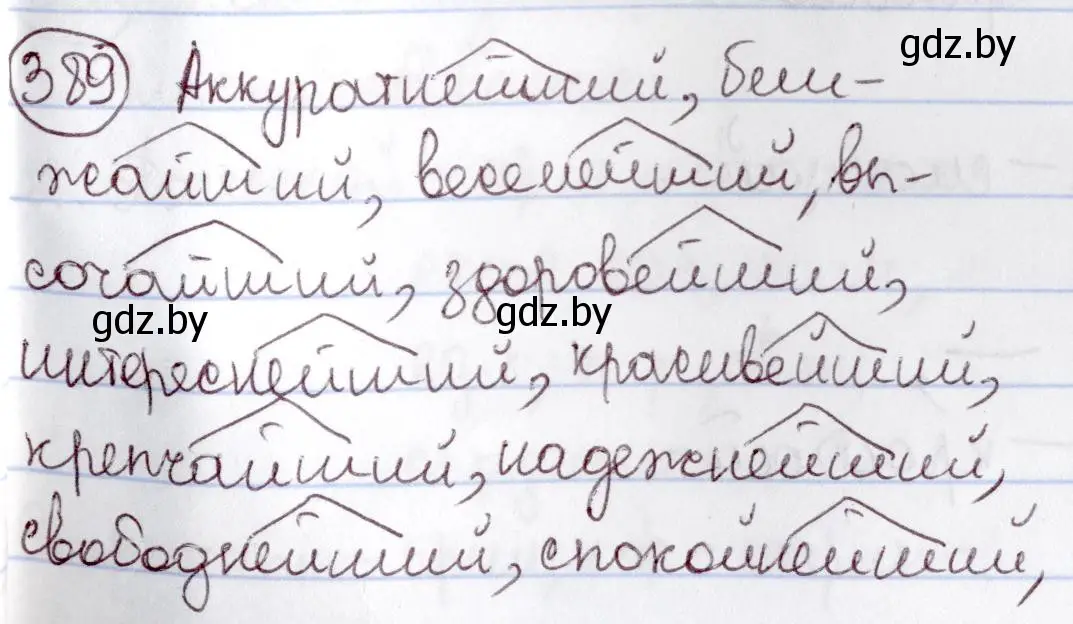 Решение номер 389 (страница 176) гдз по русскому языку 6 класс Мурина, Игнатович, учебник