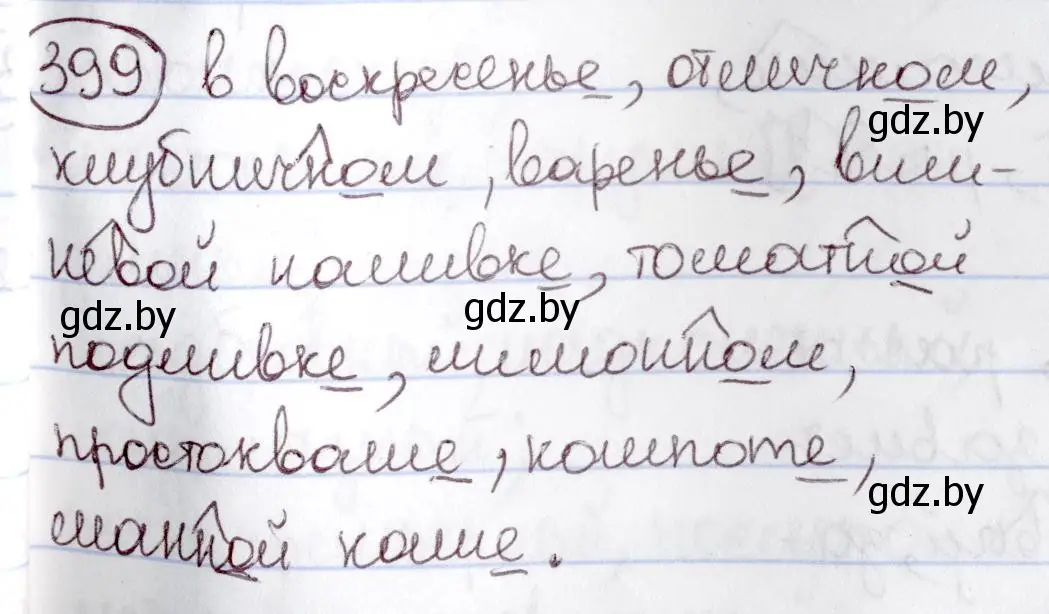 Решение номер 399 (страница 180) гдз по русскому языку 6 класс Мурина, Игнатович, учебник