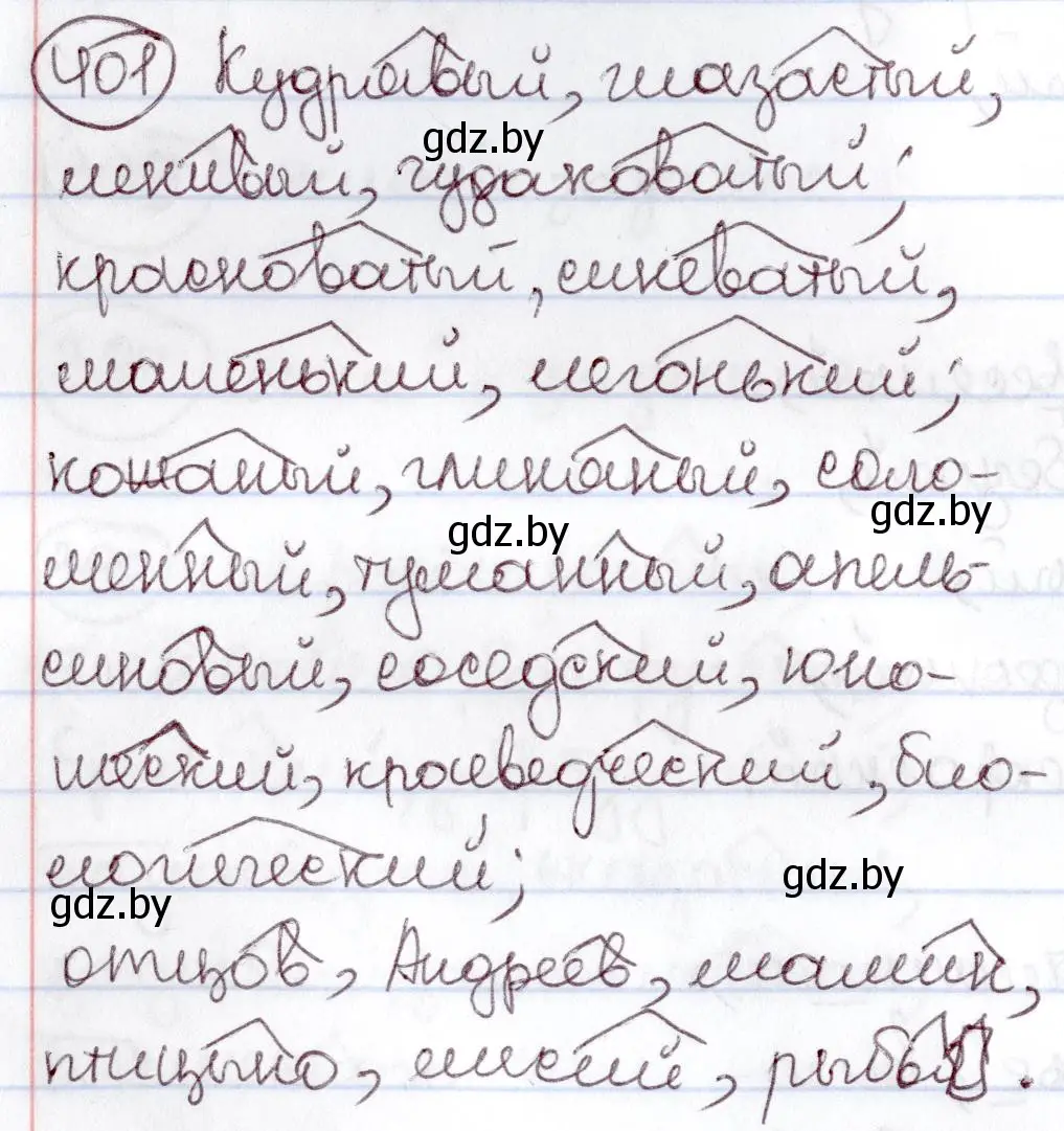 Решение номер 401 (страница 181) гдз по русскому языку 6 класс Мурина, Игнатович, учебник