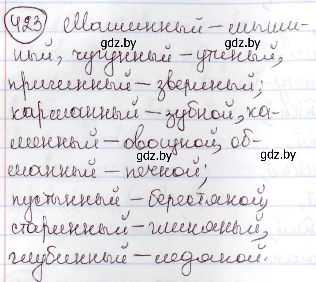 Решение номер 423 (страница 189) гдз по русскому языку 6 класс Мурина, Игнатович, учебник