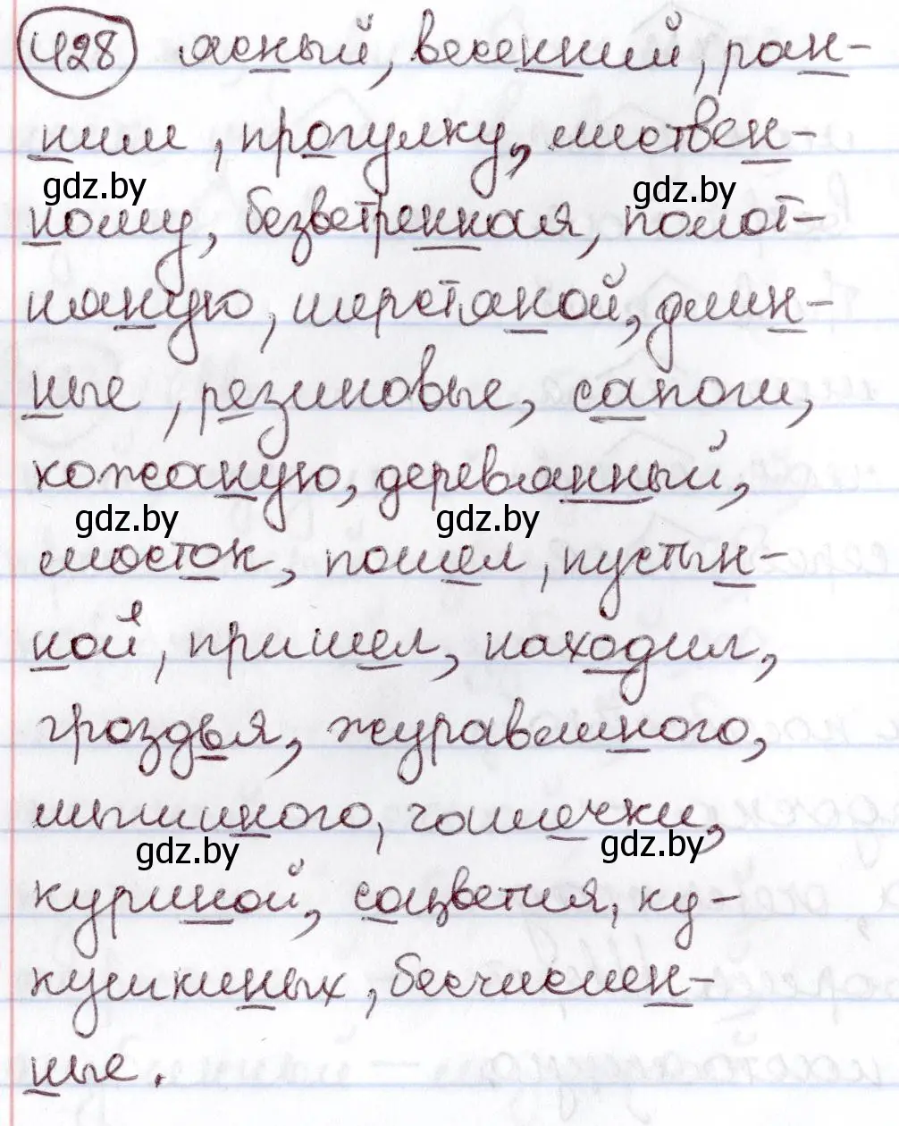 Решение номер 428 (страница 190) гдз по русскому языку 6 класс Мурина, Игнатович, учебник