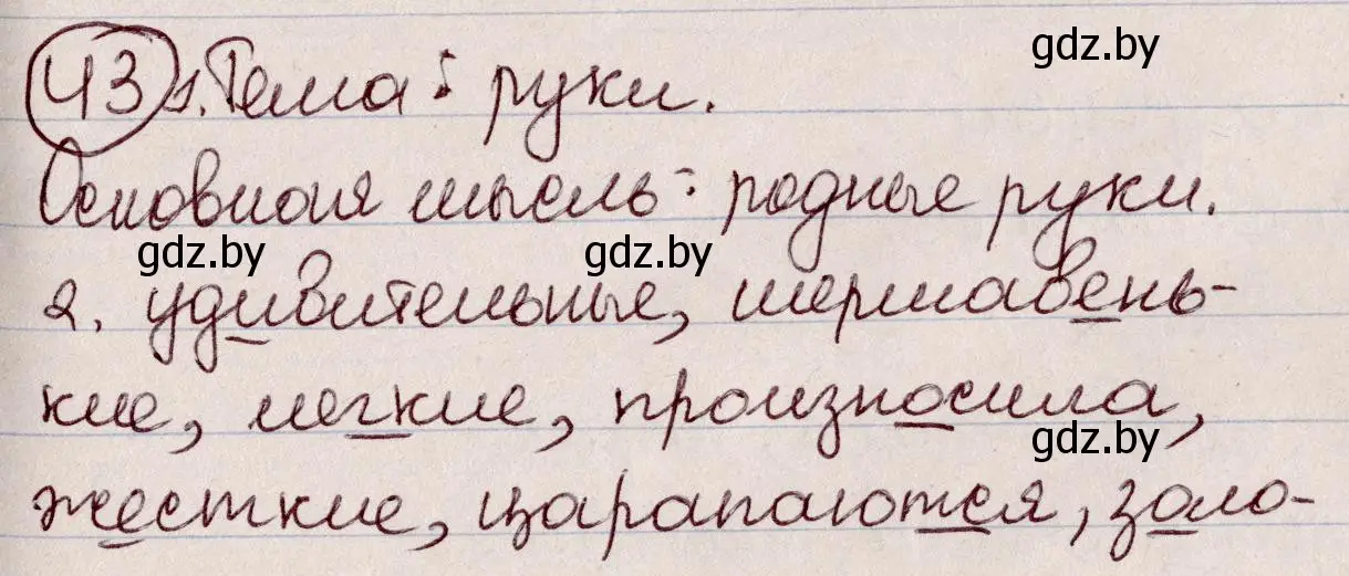 Решение номер 43 (страница 27) гдз по русскому языку 6 класс Мурина, Игнатович, учебник