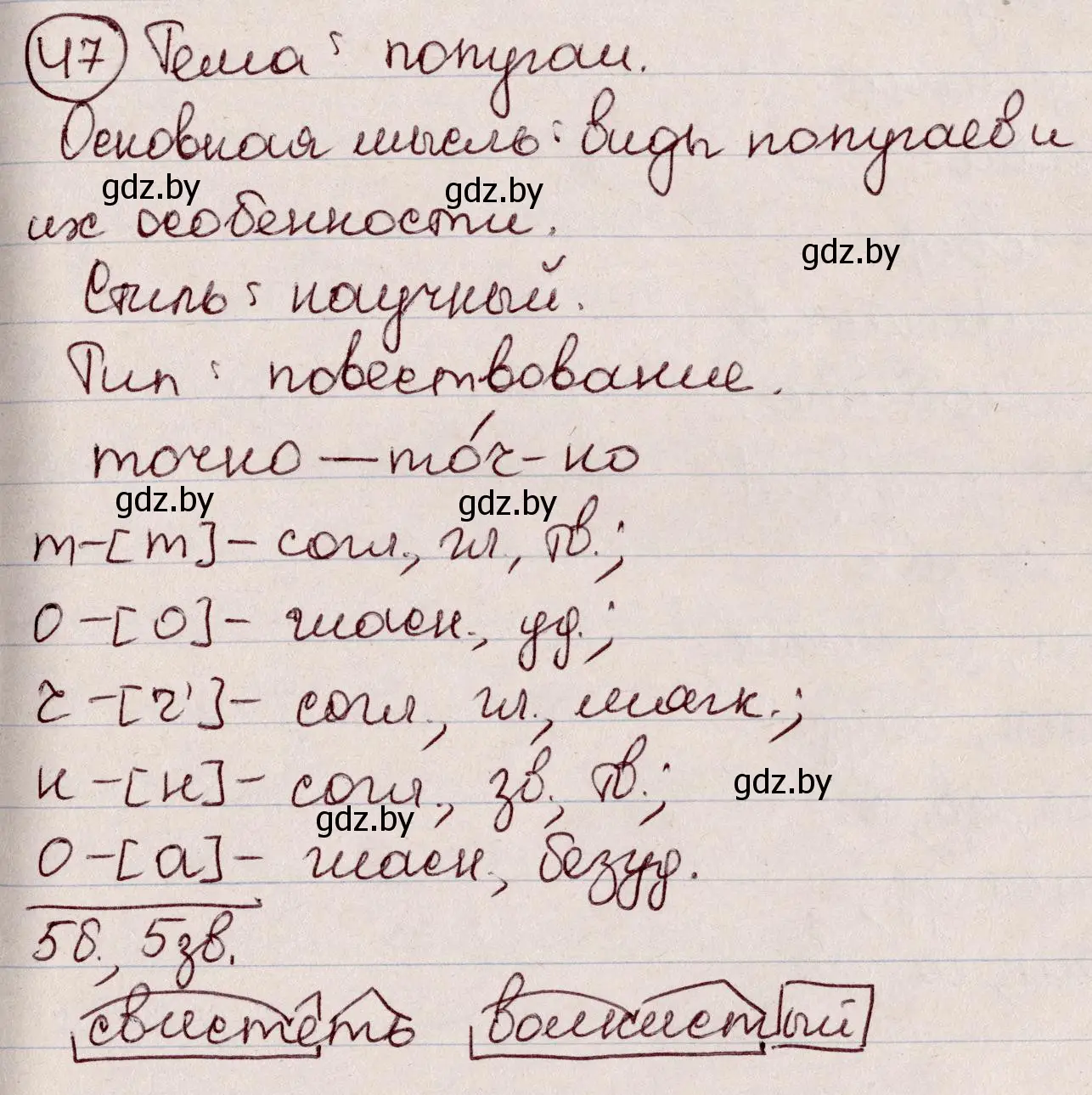 Решение номер 47 (страница 29) гдз по русскому языку 6 класс Мурина, Игнатович, учебник