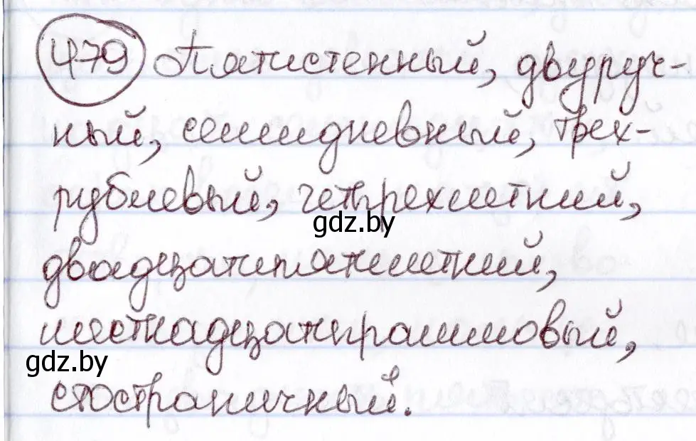 Решение номер 479 (страница 208) гдз по русскому языку 6 класс Мурина, Игнатович, учебник