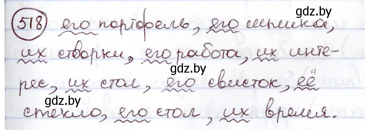 Решение номер 518 (страница 220) гдз по русскому языку 6 класс Мурина, Игнатович, учебник