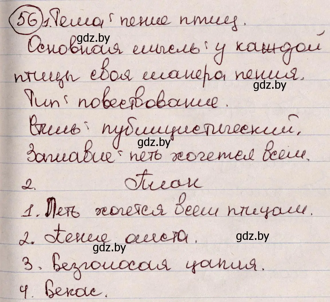 Решение номер 56 (страница 33) гдз по русскому языку 6 класс Мурина, Игнатович, учебник