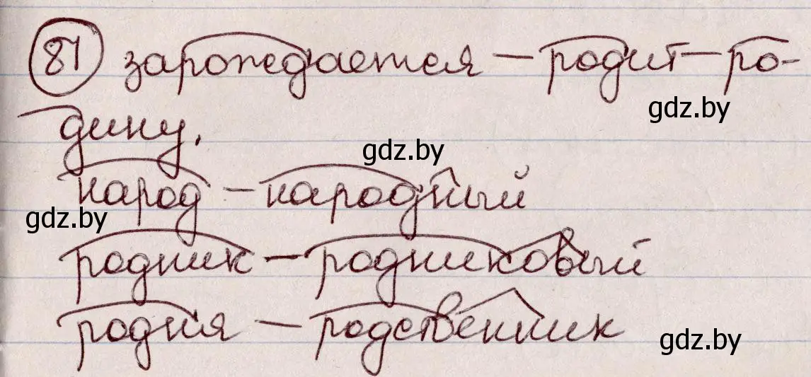 Решение номер 81 (страница 44) гдз по русскому языку 6 класс Мурина, Игнатович, учебник