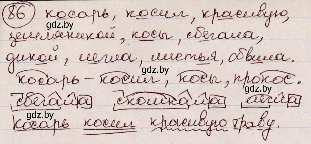 Решение номер 86 (страница 46) гдз по русскому языку 6 класс Мурина, Игнатович, учебник