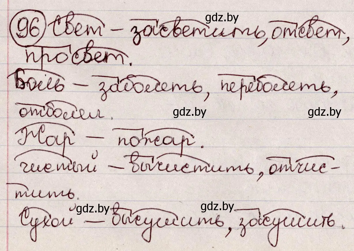 Решение номер 96 (страница 50) гдз по русскому языку 6 класс Мурина, Игнатович, учебник