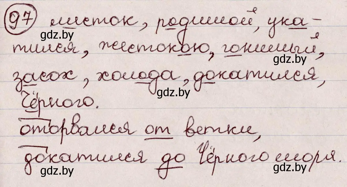 Решение номер 97 (страница 51) гдз по русскому языку 6 класс Мурина, Игнатович, учебник