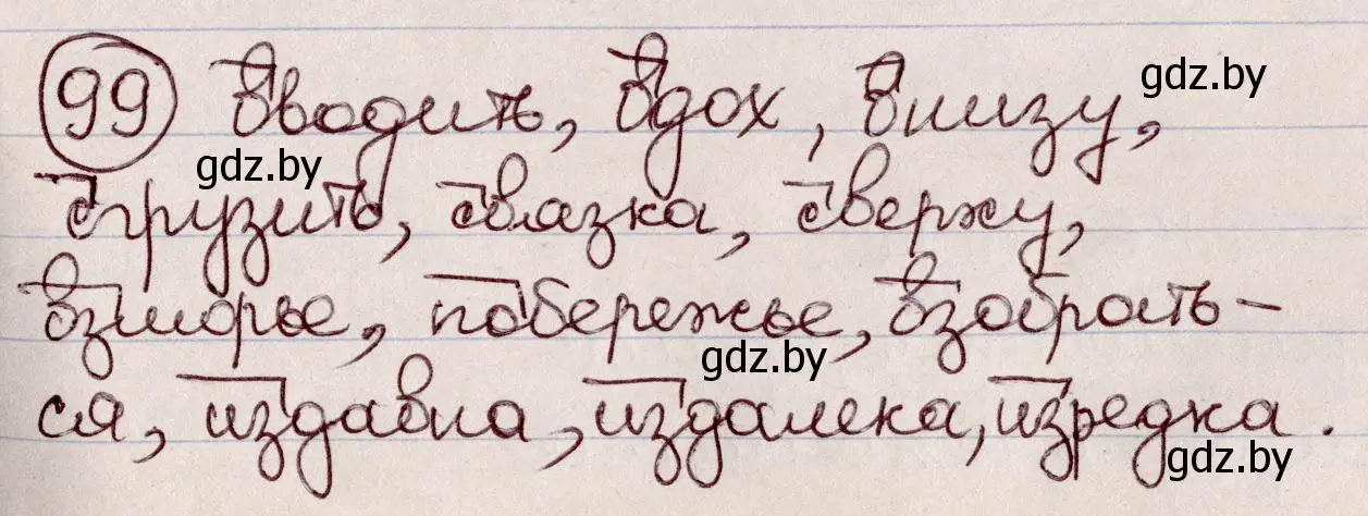 Решение номер 99 (страница 51) гдз по русскому языку 6 класс Мурина, Игнатович, учебник