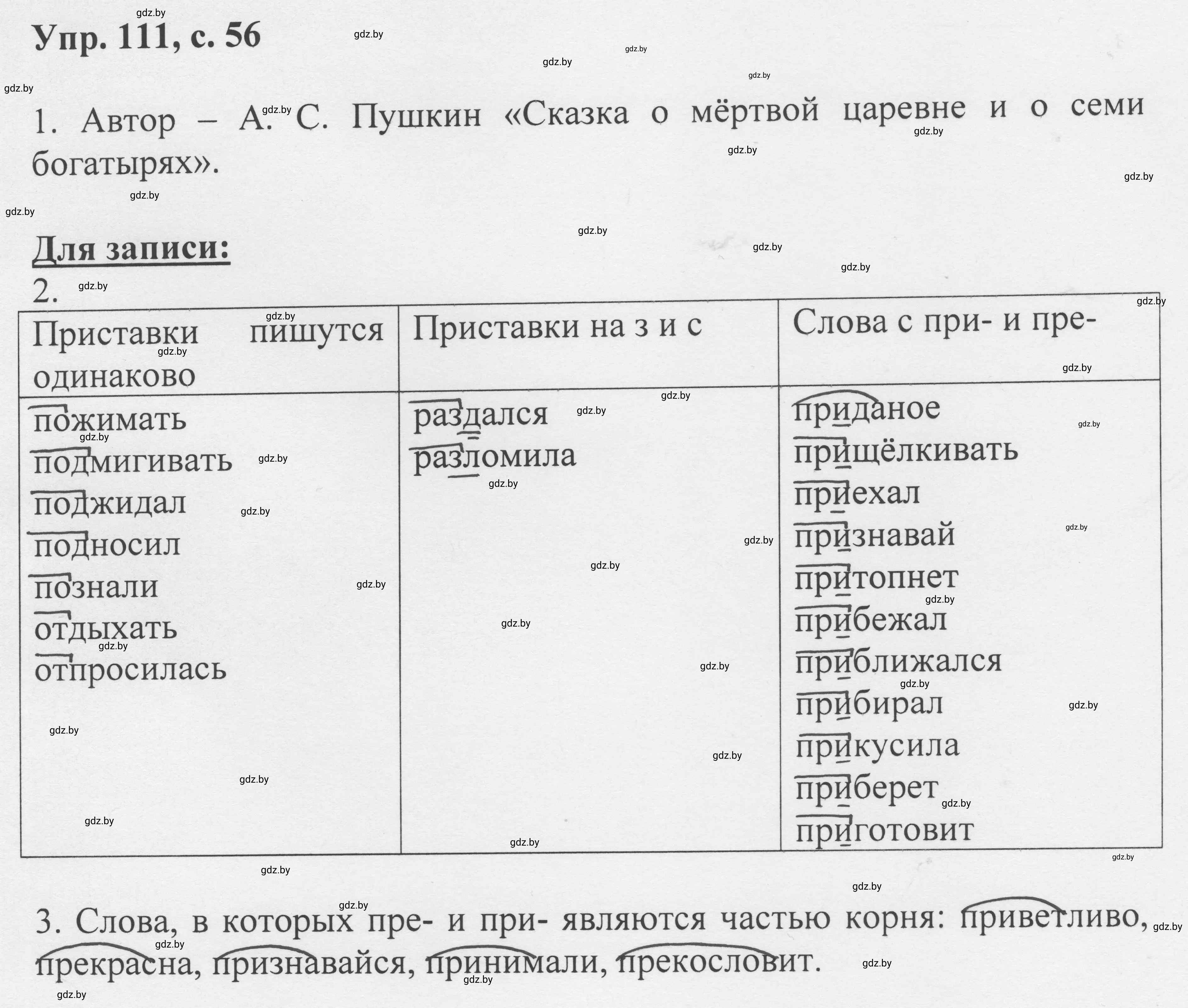 Решение 2. номер 111 (страница 56) гдз по русскому языку 6 класс Мурина, Игнатович, учебник