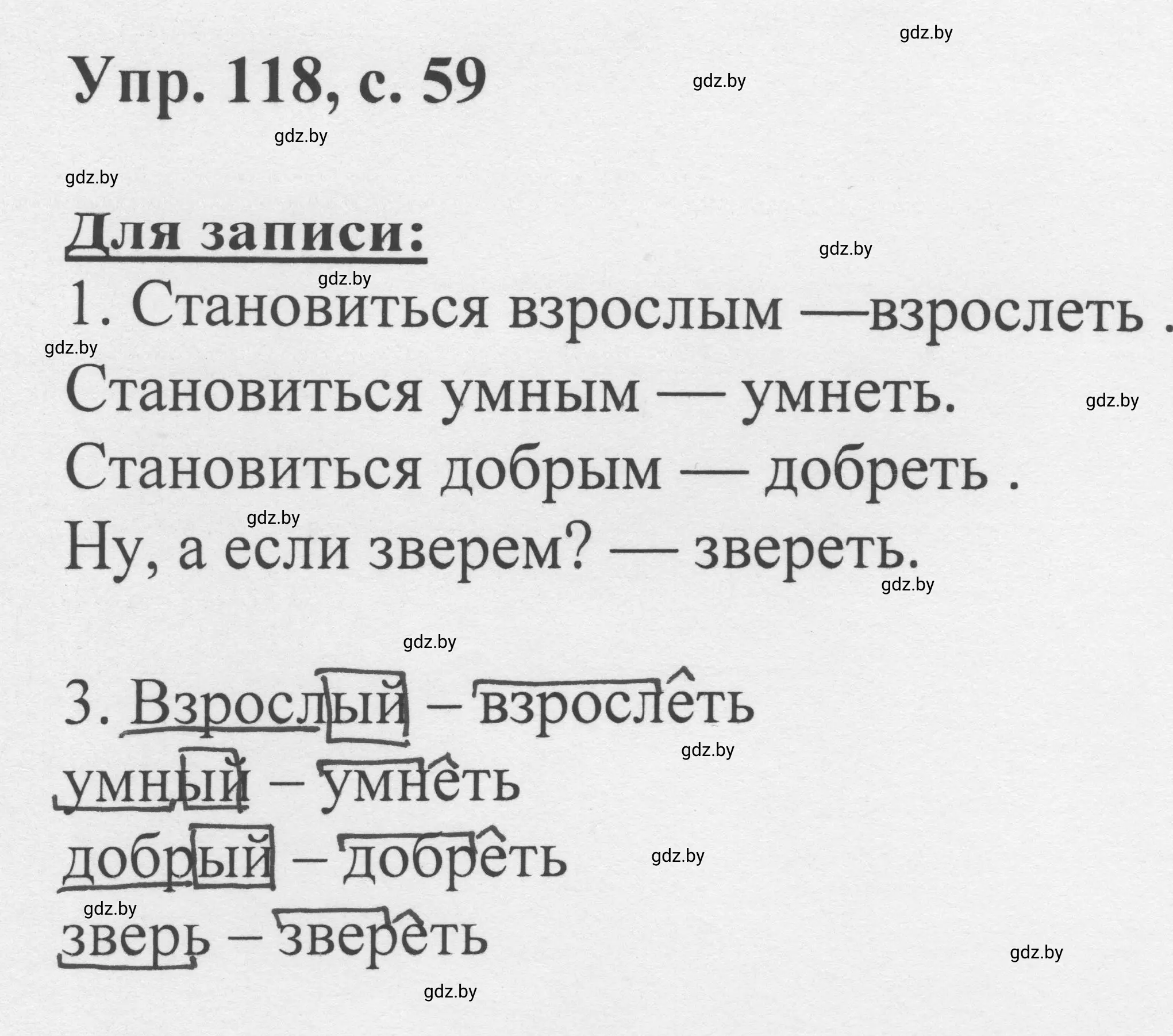 Решение 2. номер 118 (страница 59) гдз по русскому языку 6 класс Мурина, Игнатович, учебник