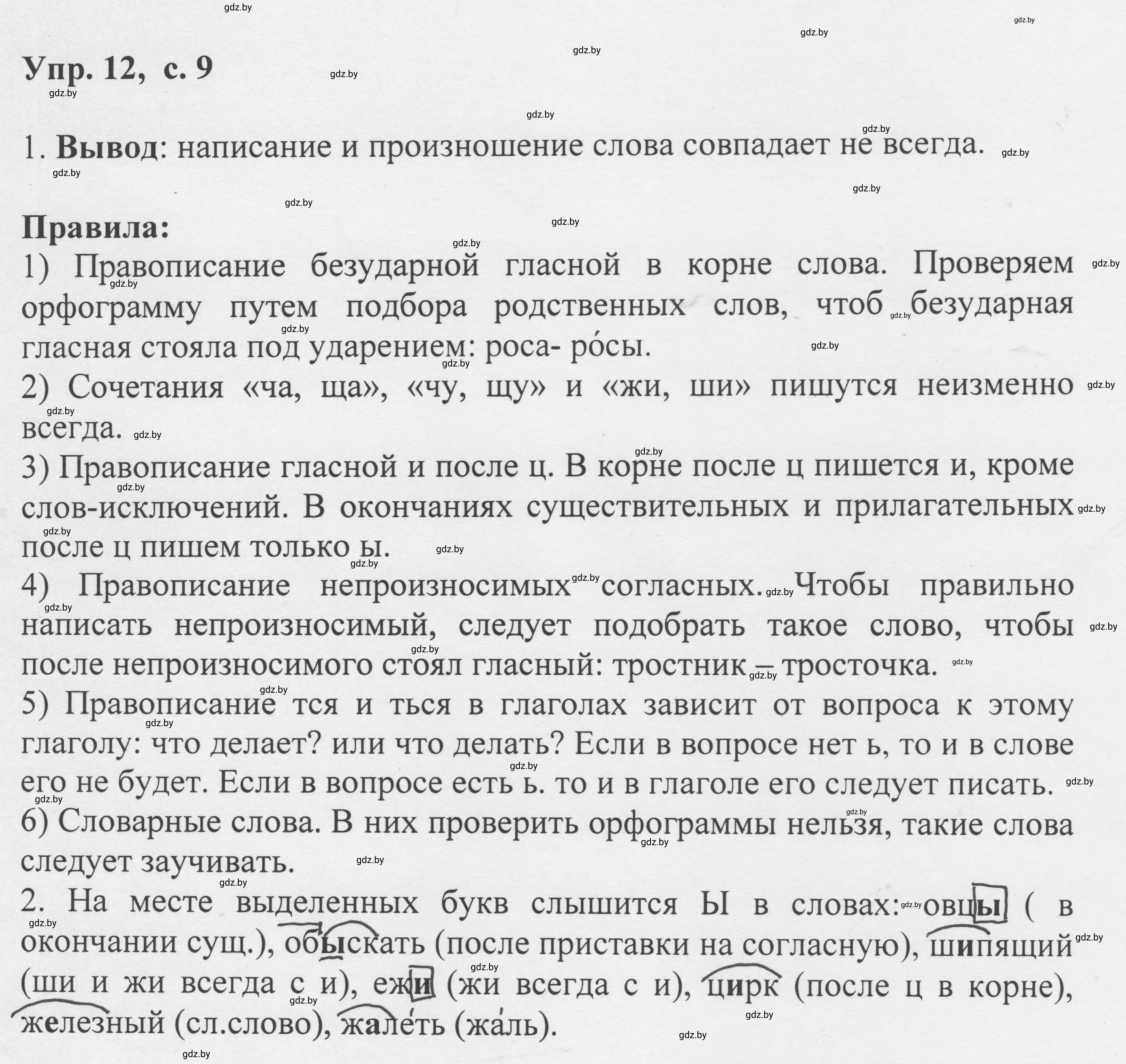 Решение 2. номер 12 (страница 9) гдз по русскому языку 6 класс Мурина, Игнатович, учебник