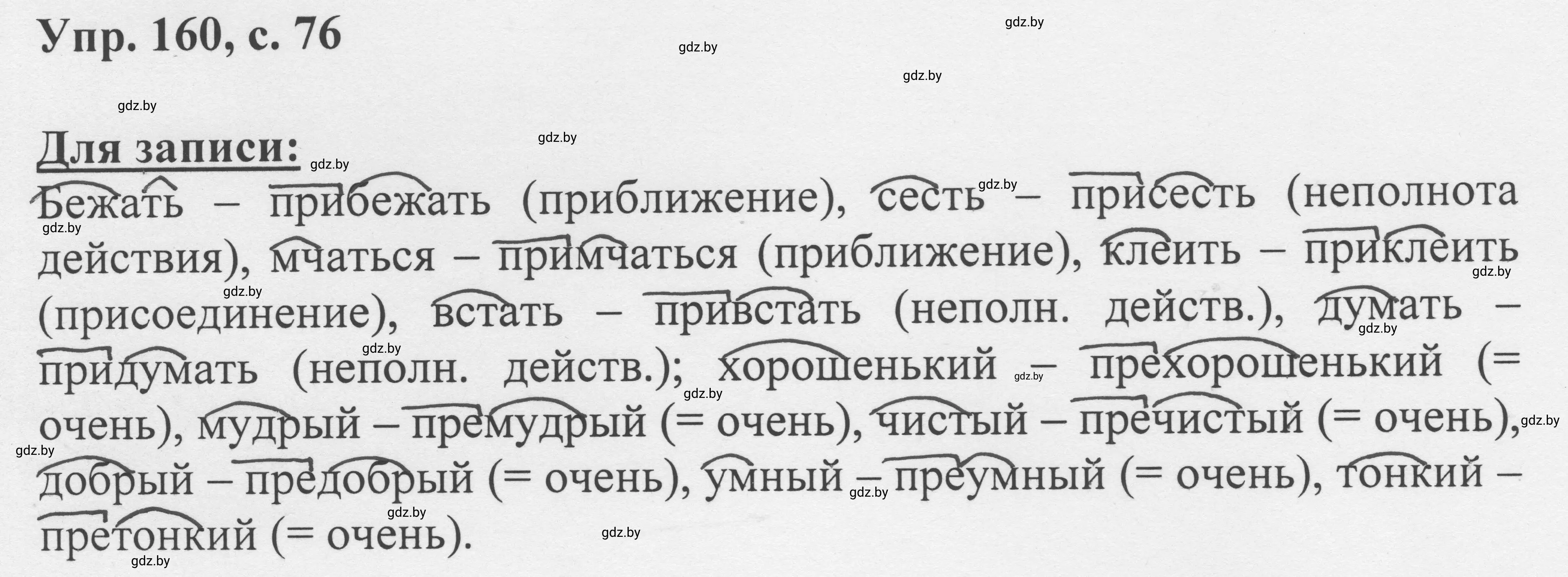 Решение 2. номер 160 (страница 76) гдз по русскому языку 6 класс Мурина, Игнатович, учебник