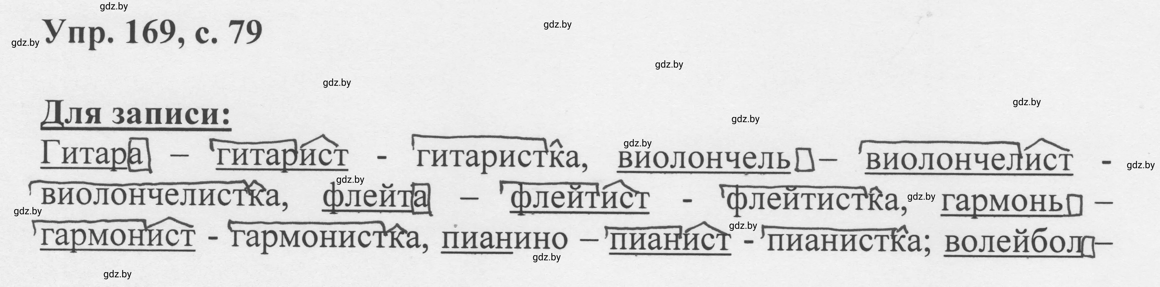 Решение 2. номер 169 (страница 79) гдз по русскому языку 6 класс Мурина, Игнатович, учебник