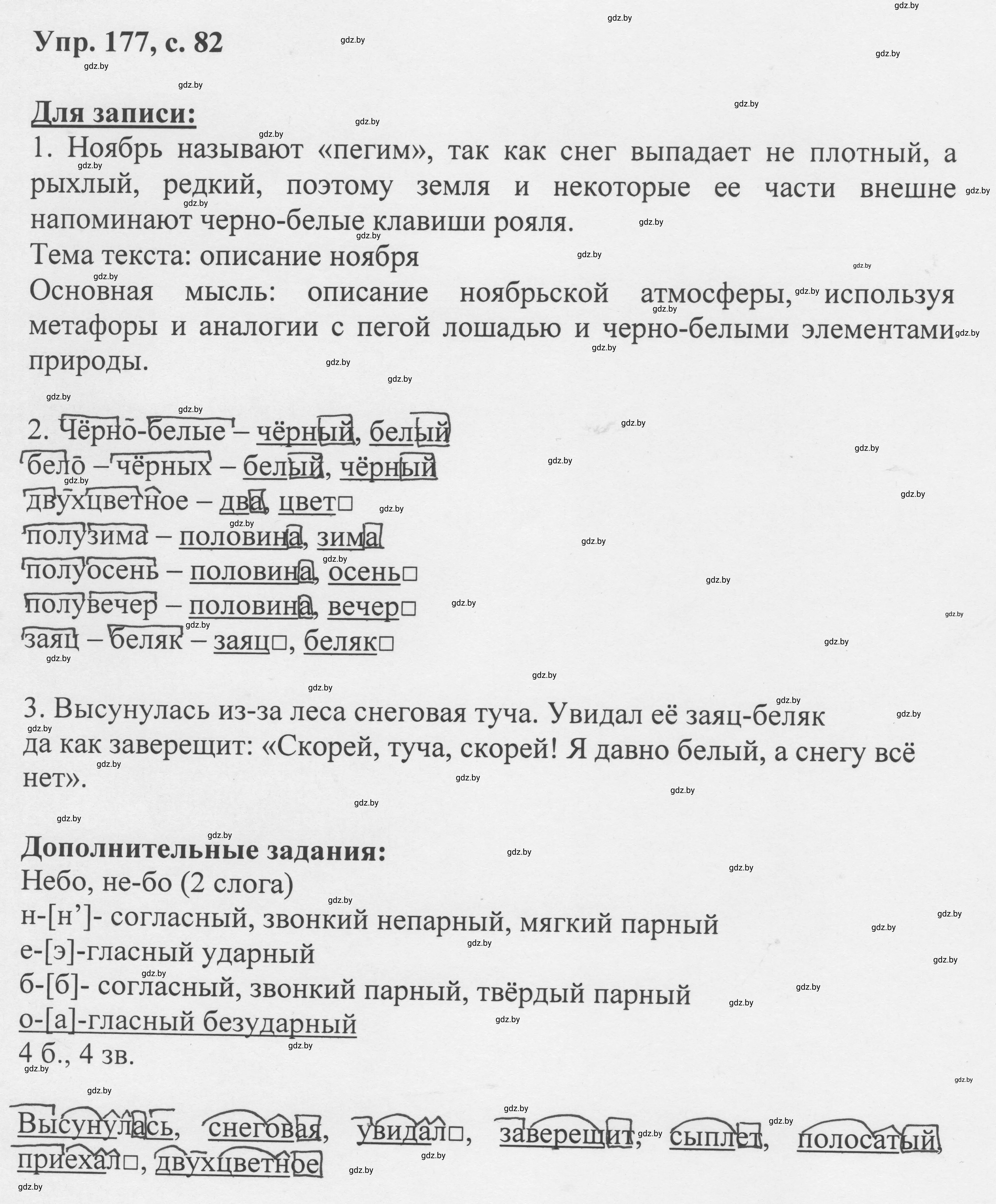 Решение 2. номер 177 (страница 82) гдз по русскому языку 6 класс Мурина, Игнатович, учебник