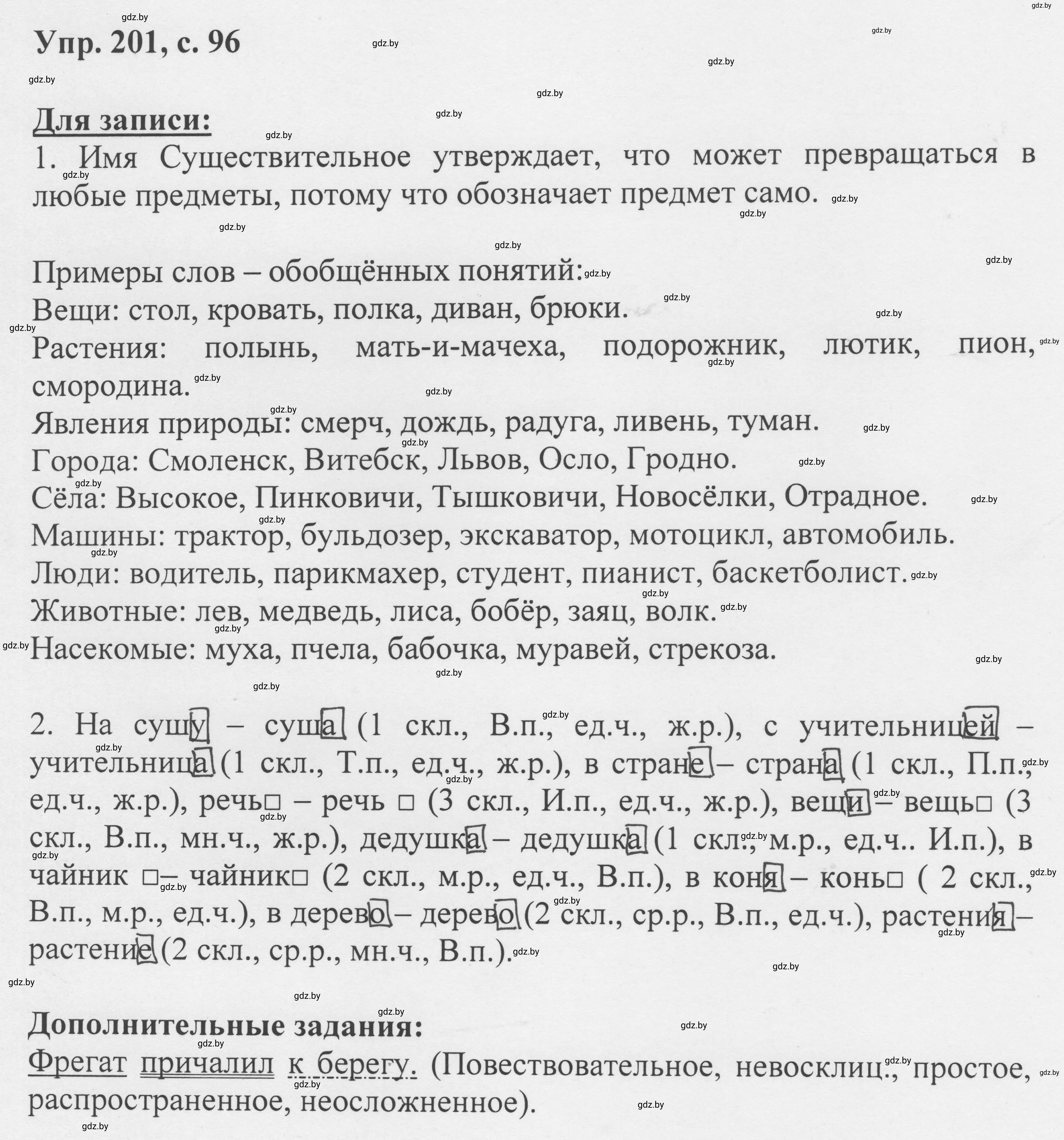 Решение 2. номер 201 (страница 96) гдз по русскому языку 6 класс Мурина, Игнатович, учебник