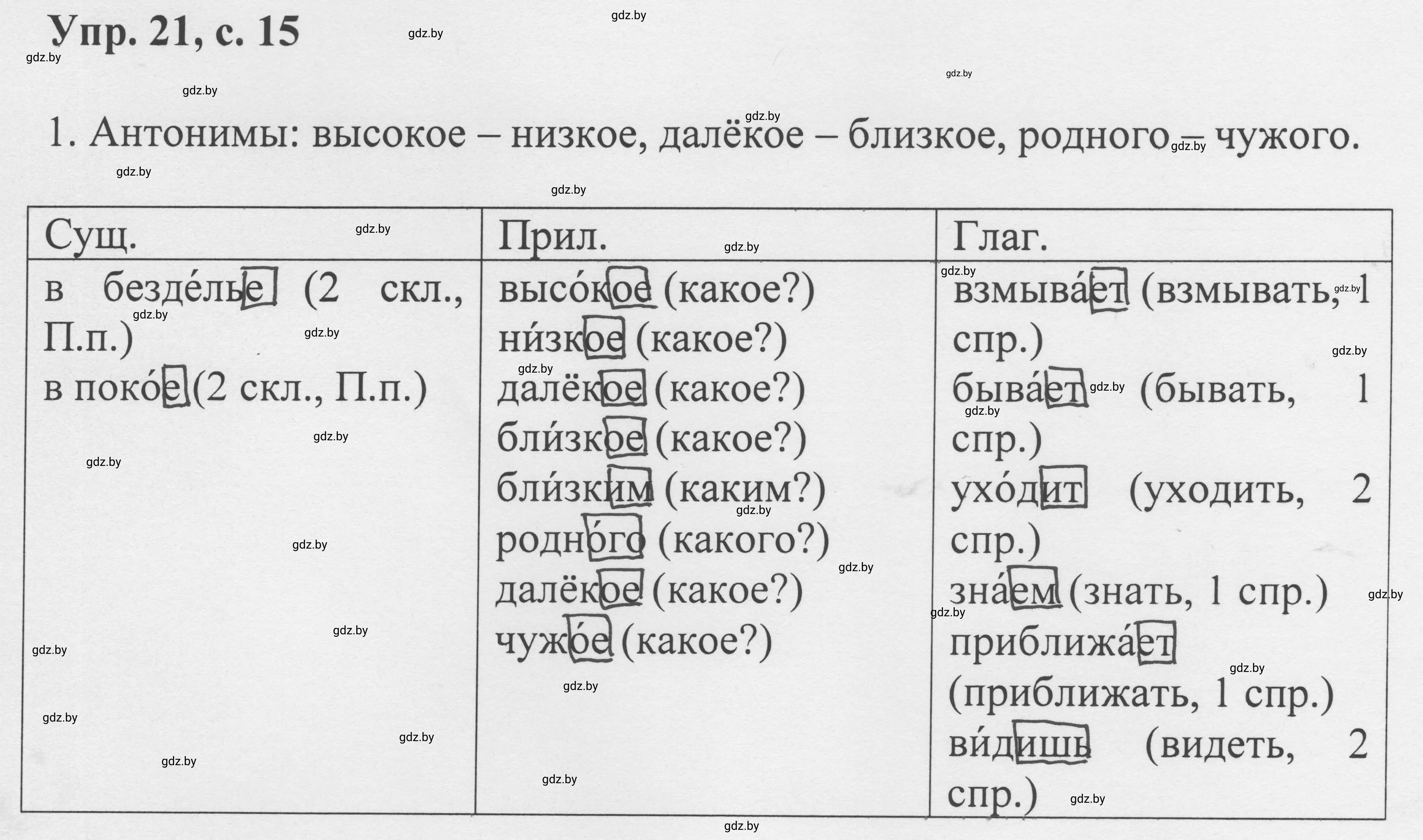 Решение 2. номер 21 (страница 15) гдз по русскому языку 6 класс Мурина, Игнатович, учебник