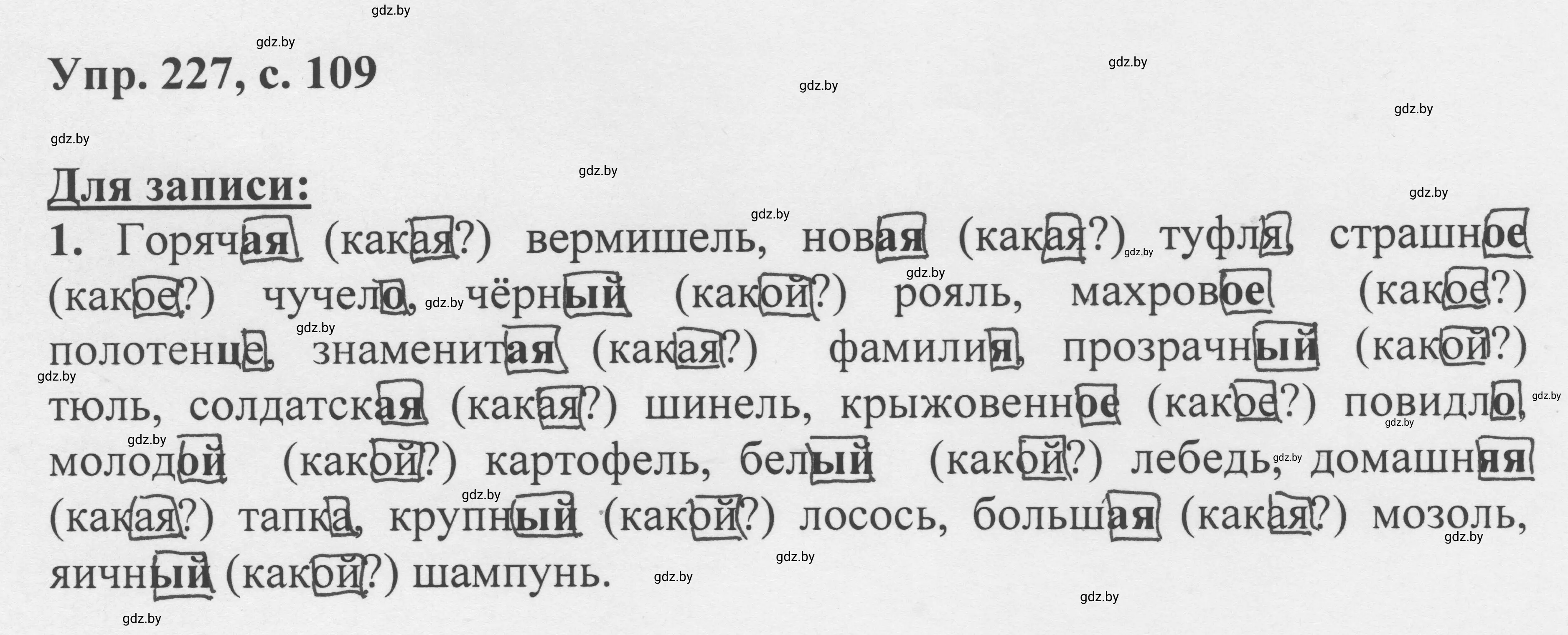 Решение 2. номер 227 (страница 109) гдз по русскому языку 6 класс Мурина, Игнатович, учебник