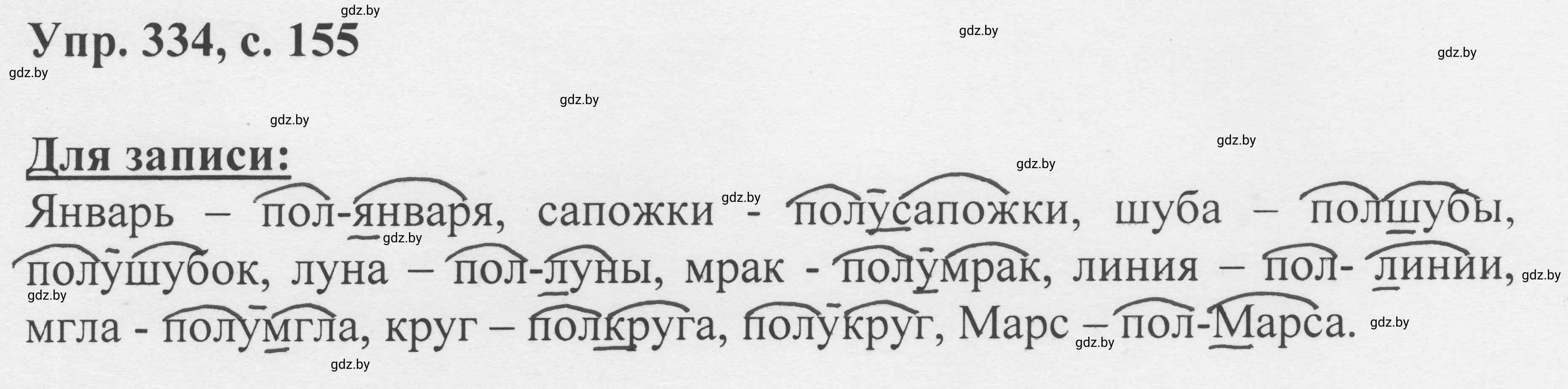 Решение 2. номер 334 (страница 155) гдз по русскому языку 6 класс Мурина, Игнатович, учебник