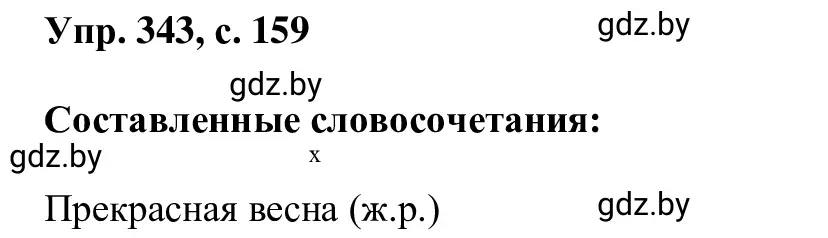 Решение 2. номер 343 (страница 159) гдз по русскому языку 6 класс Мурина, Игнатович, учебник