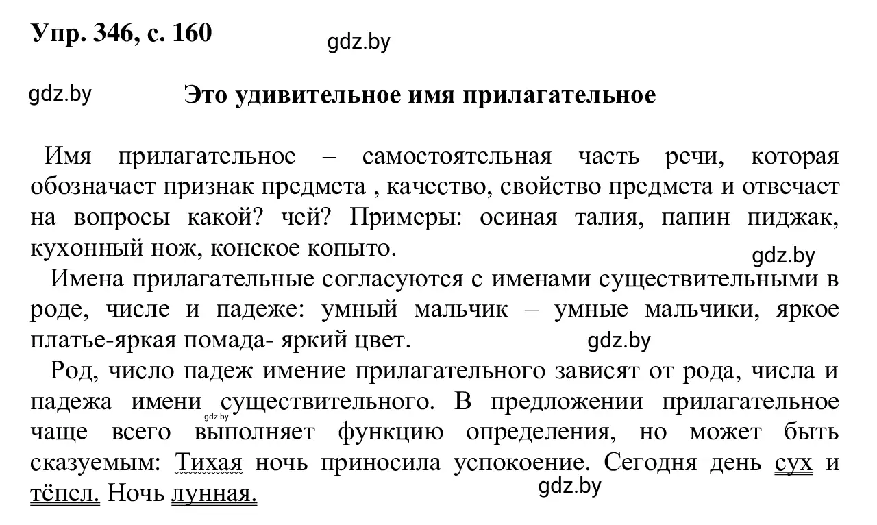 Решение 2. номер 346 (страница 160) гдз по русскому языку 6 класс Мурина, Игнатович, учебник