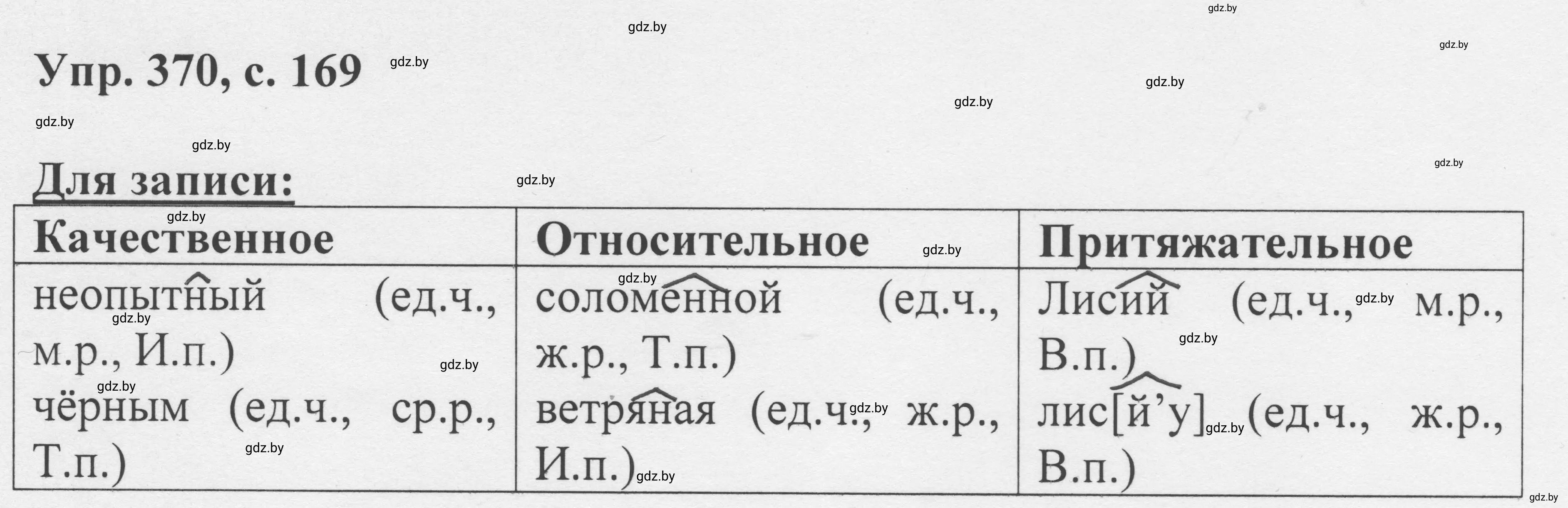 Решение 2. номер 370 (страница 169) гдз по русскому языку 6 класс Мурина, Игнатович, учебник