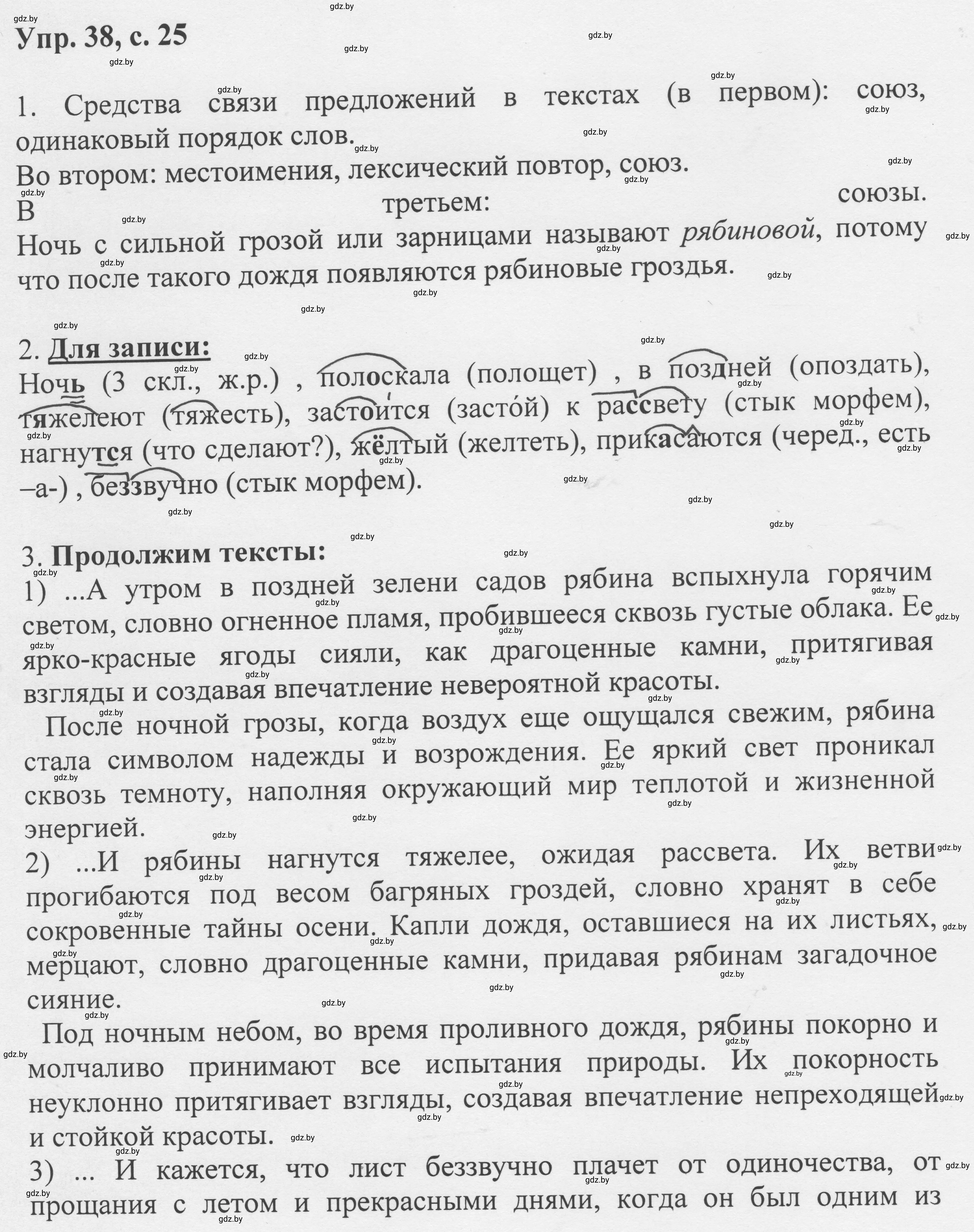 Решение 2. номер 38 (страница 25) гдз по русскому языку 6 класс Мурина, Игнатович, учебник