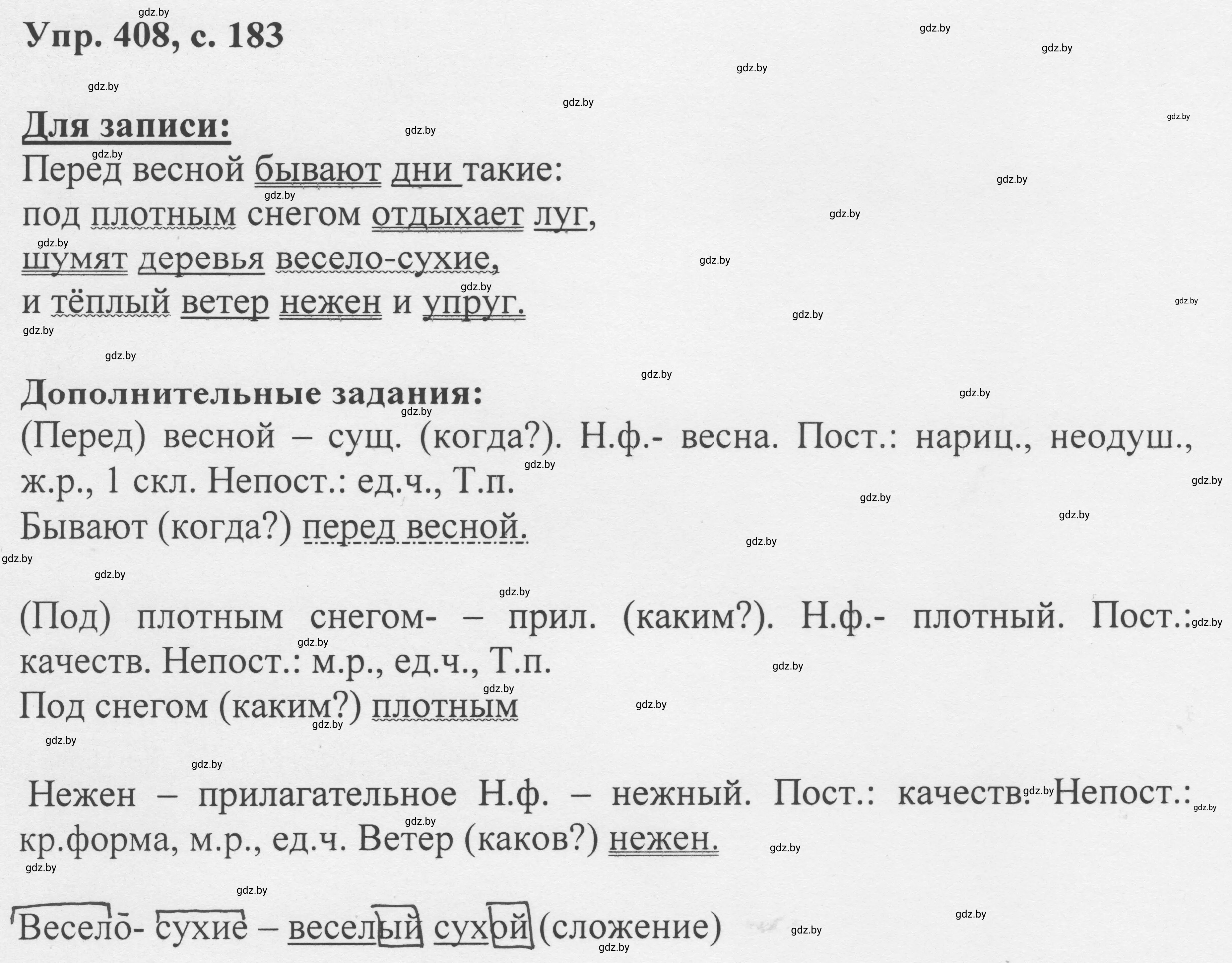 Решение 2. номер 408 (страница 183) гдз по русскому языку 6 класс Мурина, Игнатович, учебник