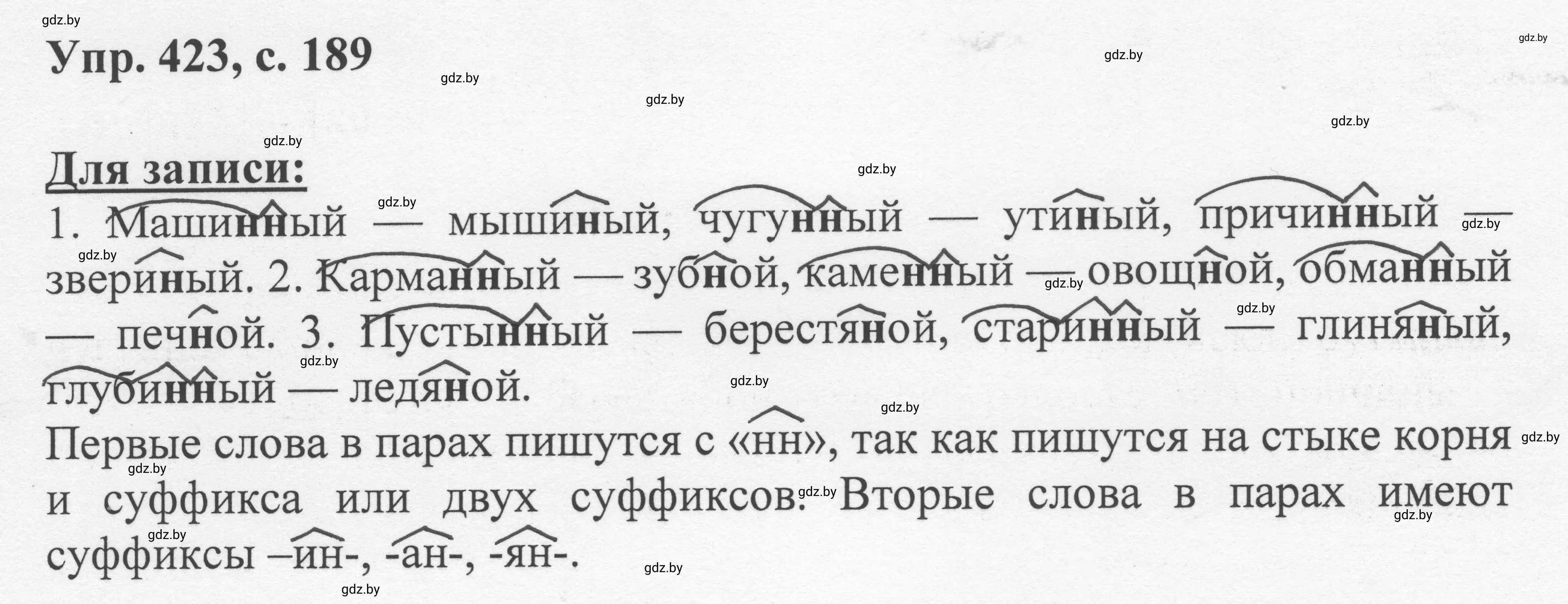 Решение 2. номер 423 (страница 189) гдз по русскому языку 6 класс Мурина, Игнатович, учебник