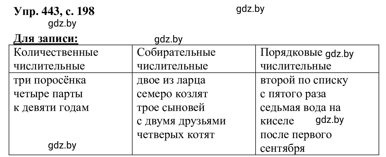 Решение 2. номер 443 (страница 198) гдз по русскому языку 6 класс Мурина, Игнатович, учебник