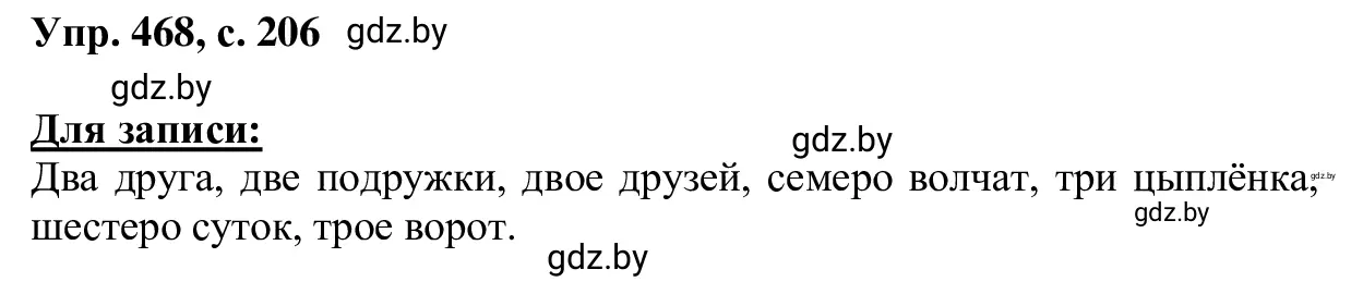 Решение 2. номер 468 (страница 206) гдз по русскому языку 6 класс Мурина, Игнатович, учебник
